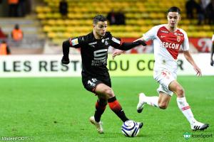 Romain Faivre, le milieu de terrain offensif du Stade Brestois 29, ici sous les couleurs de l'AS Monaco.