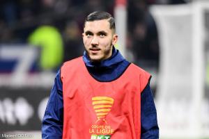 Rayan Cherki, l'attaquant de l'Olympique Lyonnais.