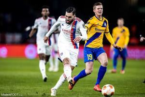 Brouillon en première mi-temps, Rayan Cherki a ensuite permis à l'OL de s'imposer à Brondby