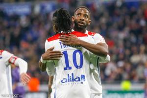 Dembélé et Traoré sont associés en attaque pour l'OL.