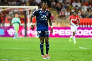 Youssouf Koné lors d'un match de L1 avec l'OL