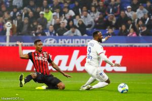 Moussa Dembélé, l'attaquant de l'Olympique Lyonnais.