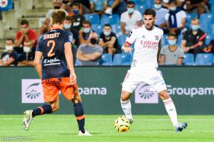 Houssem Aouar, le milieu de terrain de l'OL.