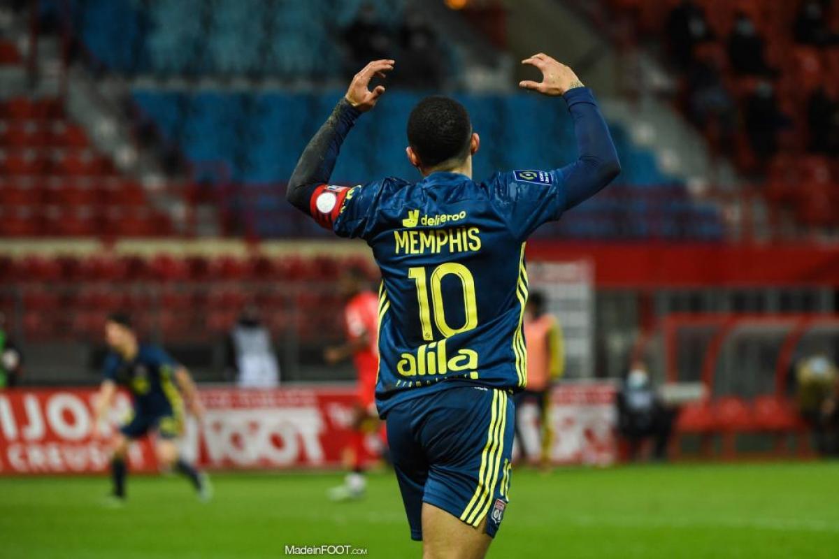 Memphis Depay, l'attaquant de l'Olympique Lyonnais.